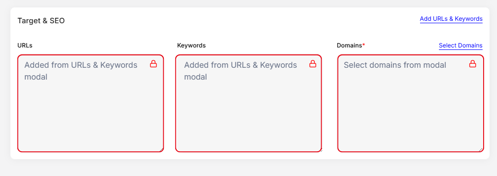 Sidebar Links — Target & SEO